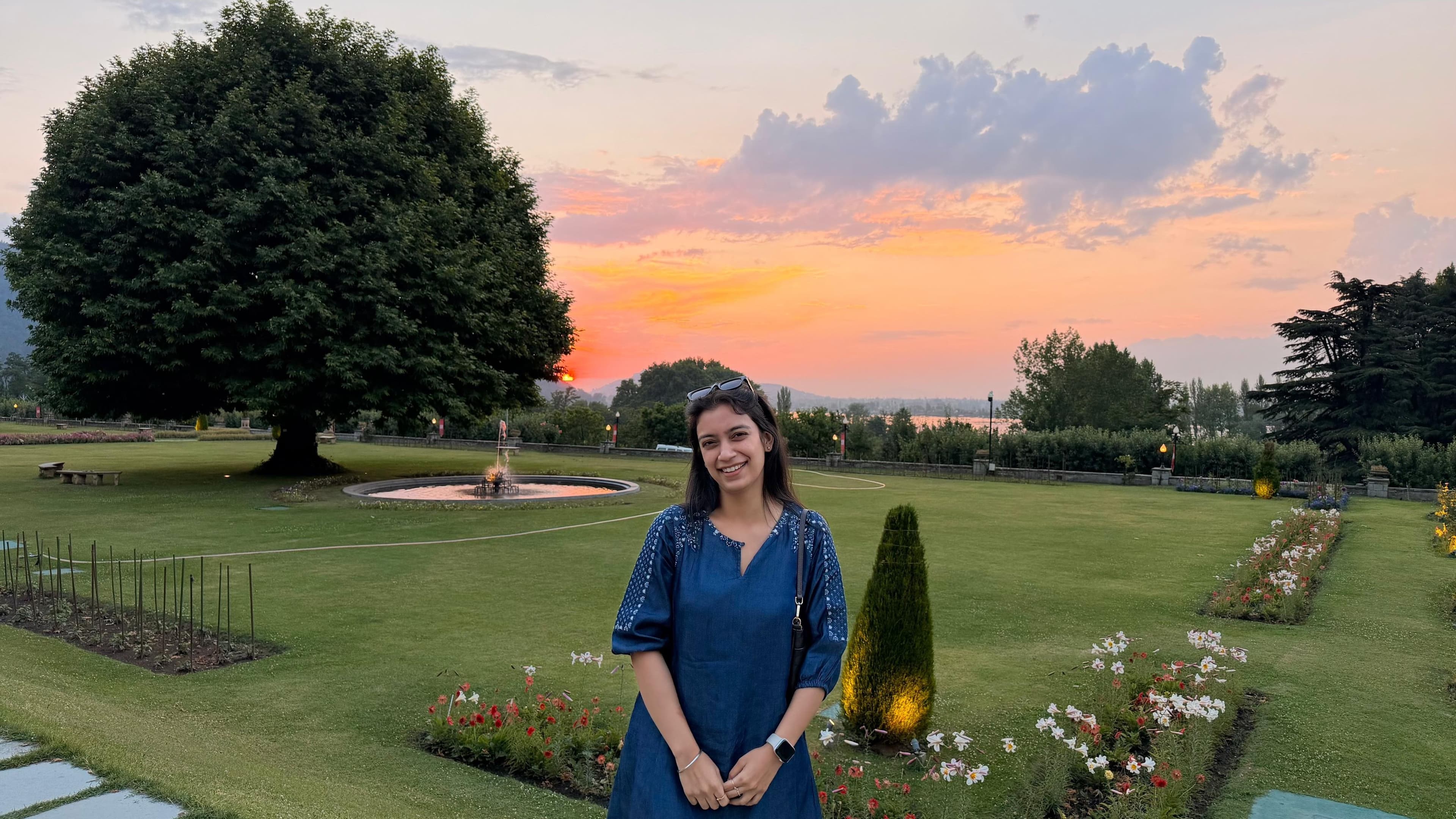 Aishmeen Kaur at Nishat Bagh, Srinagar