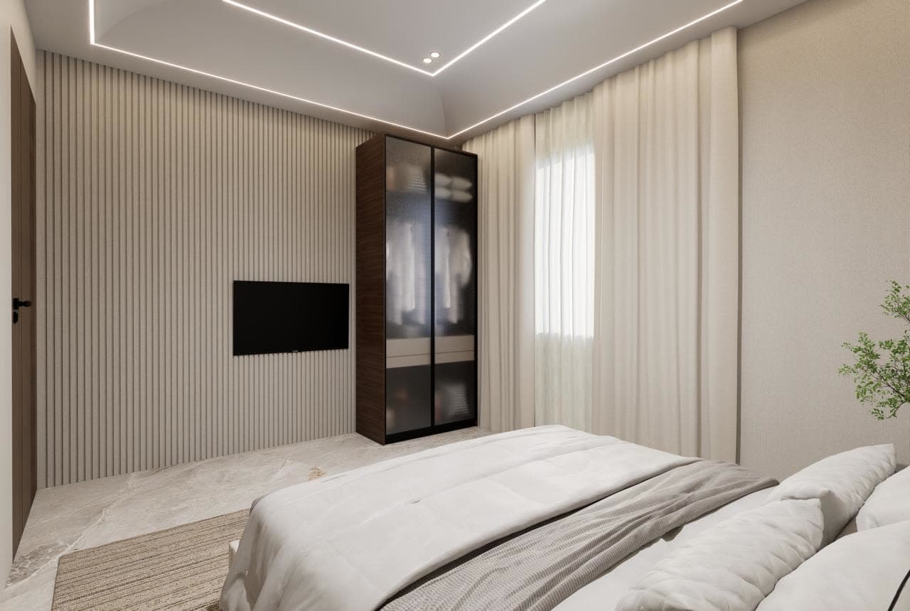Bedroom 2 - TV + wardrobe